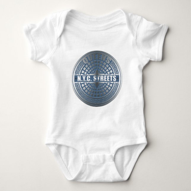 Manhole Covers Queens Baby Bodysuit (Front)