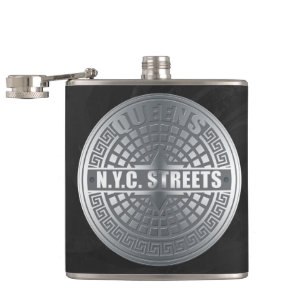Manhole Covers Queens Hip Flask