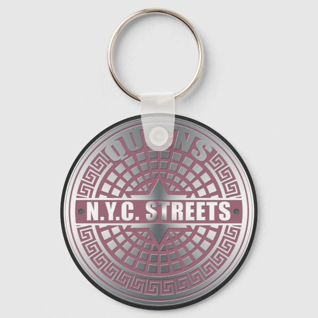 Manhole Covers Queens Key Ring (Front)