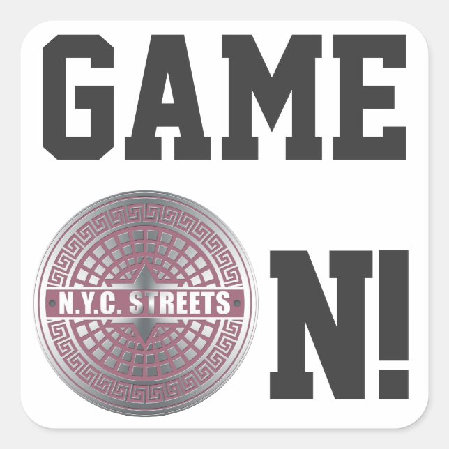 Manhole CoversNYC Square Sticker (Front)