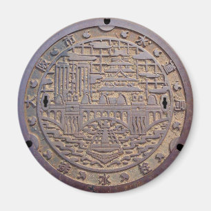 MANHOLE FOR DRAINAGE PLUG OF OSAKA CITY WATERWORKS MAGNET