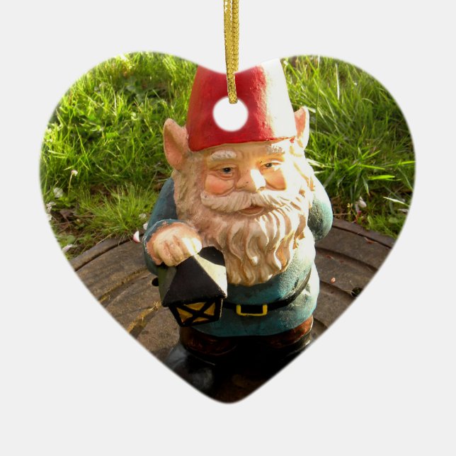 Manhole Gnome Ceramic Tree Decoration (Front)