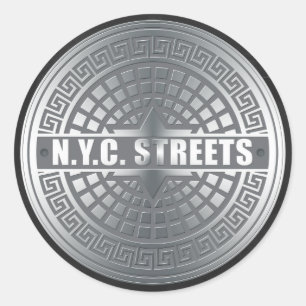 Manhole NYC Classic Round Sticker