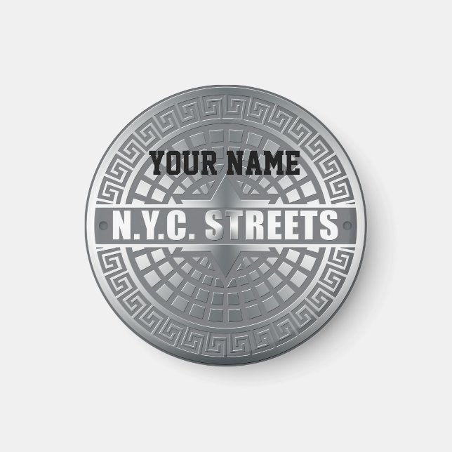 Manhole NYC Magnet (Front)