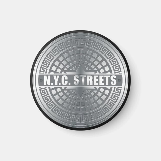 Manhole NYC Magnet (Front)