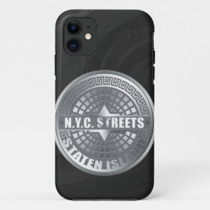 Manhole Staten Island Grey Case-Mate iPhone Case