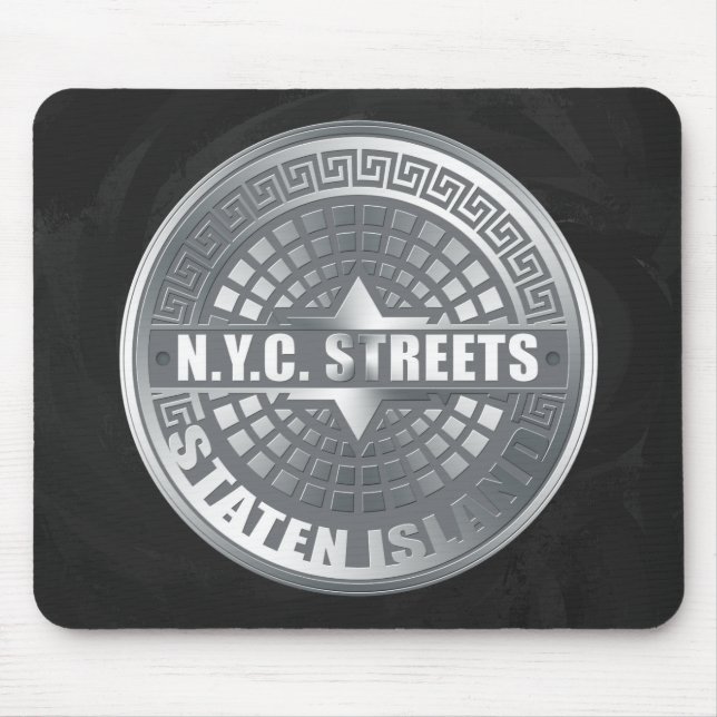 Manhole Staten Island Grey Mouse Pad (Front)