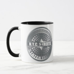 Manhole Staten Island Grey Mug
