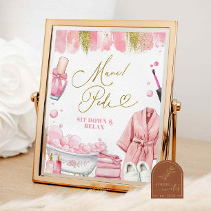 Mani Pedi Spa Party Sign