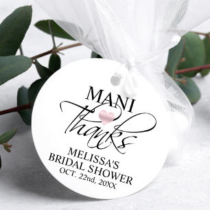 MANI Thanks Bridal Baby Shower Nail Polish Favour Tags