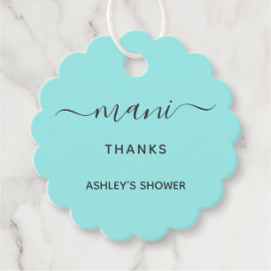 Mani Thanks Bridal Shower Manicure Favour Gift Tag