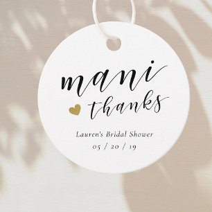 Mani Thanks Bridal Shower Nail Polish Favour Tags