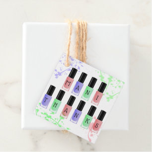 Mani Thanks Nail Polish Themed Bridal Shower Favour Tags