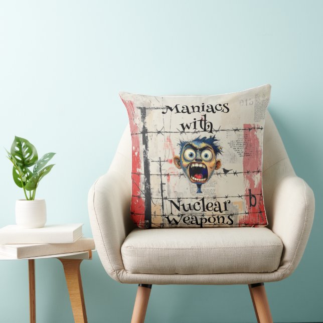 Maniacs Throw Pillow (Chair)