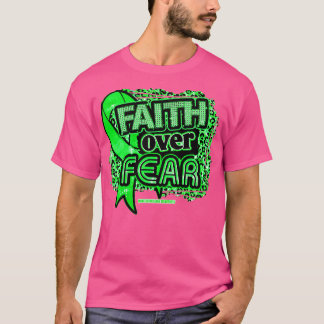 Manic Depression Awareness Ribbon Faith Over Fear  T-Shirt
