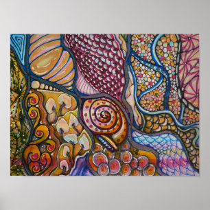 Manic Stained Glass Poster