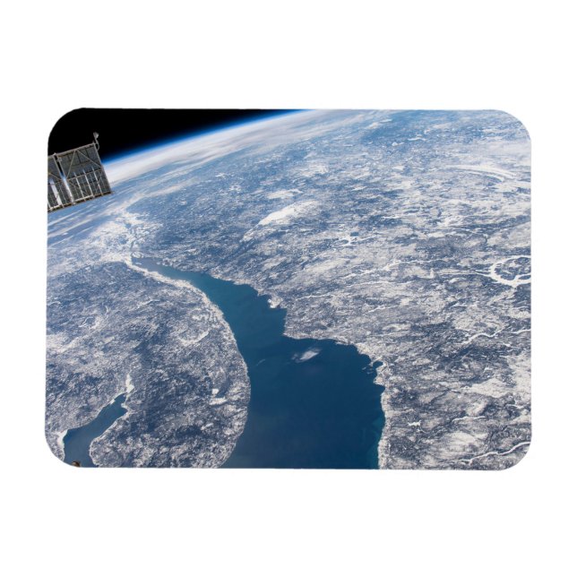 Manicouagan Crater And The St. Lawrence River Magnet (Horizontal)