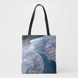 Manicouagan Crater And The St. Lawrence River Tote Bag