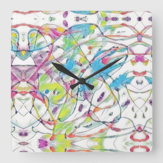 Manicure 2 square wall clock