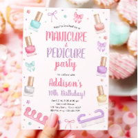 Manicure and Pedicure Bow Mani-Pedi Party Birthday