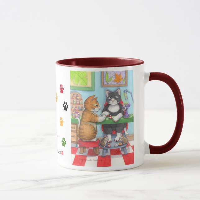 Manicure Cats Bud & Tony Mug (Right)