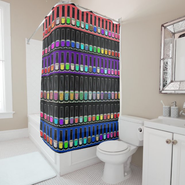 Manicure Nail Polish Beauty  Shower Curtain (In Situ)