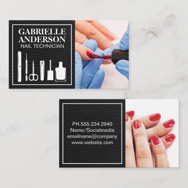Manicure Nails Painted | Nail Salon Business Card (Front/Back)