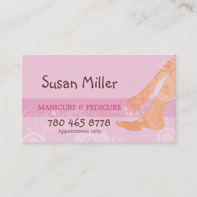 Manicure & Pedicure Business Card (Front)