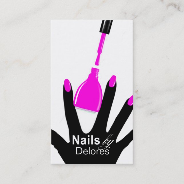 MANICURE PEDICURE Nail Salon violet Business Card (Front)