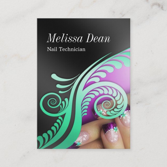 Manicure Pedicure Salon Technician Business Card (Front)