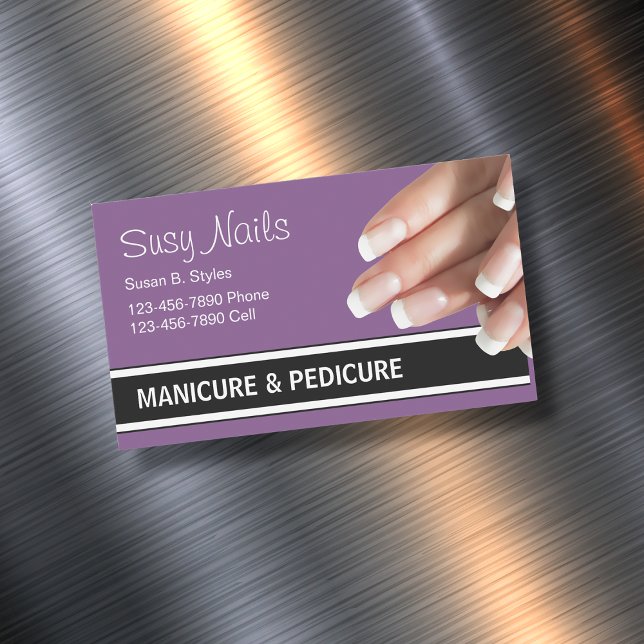 Manicure Perfect Nails Design Magnetic Business Card (Creator Uploaded)