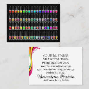 Manicure Salon - Nail Technician - Nail Art  Busin Business Card