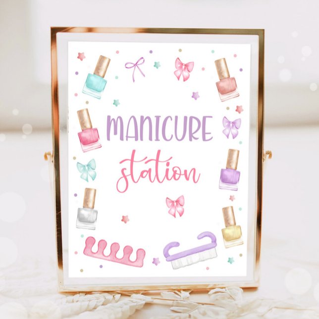 Manicure Station Mani-Pedi Party Pedicure Spa Girl Poster (Creator Uploaded)
