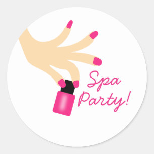 Manicure Sticker for Spa Birthday or Bridal Shower