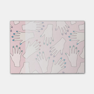 Manicured Hands Nail Studio Pink Pastel Pattern Post-it Notes