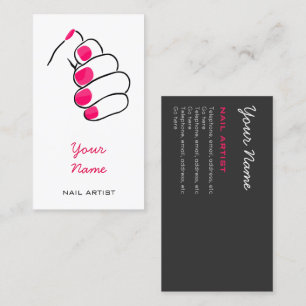 Manicurist and Nail Technician Business Cards