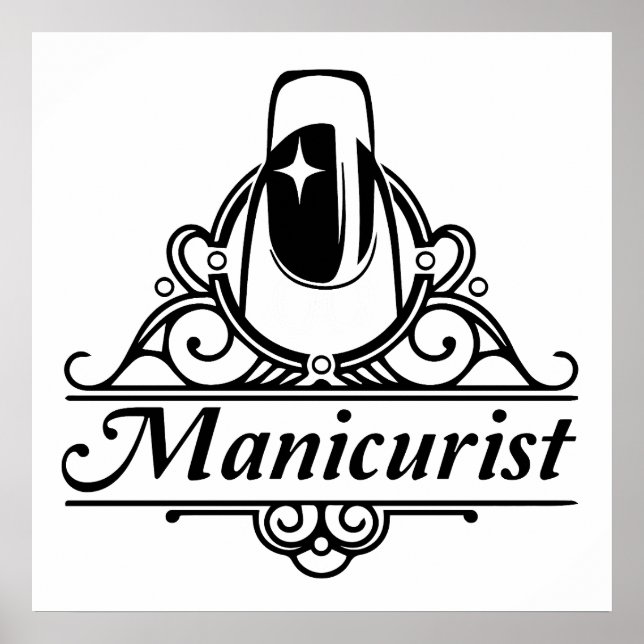 Manicurist at Work Poster (Front)