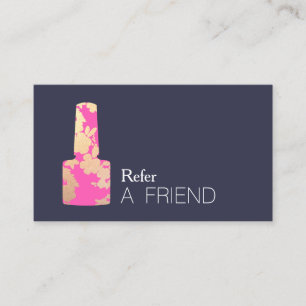 Manicurist Nail Salon Customer  Referral Card