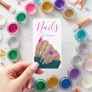 Manicurist Nail Technician Booking Link QR Code Business Card