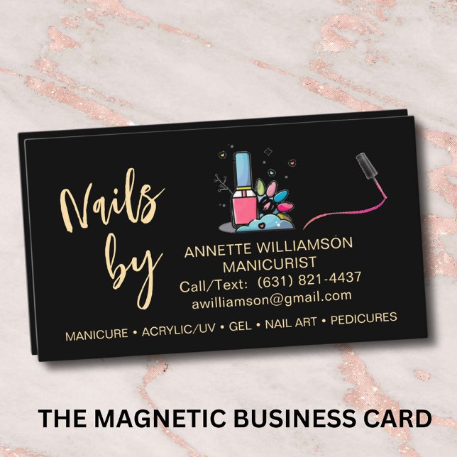 Manicurist Nail Technician Magnetic Business Card (Creator Uploaded)