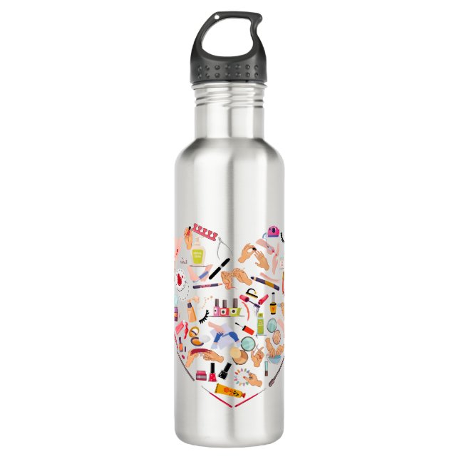 Manicurist Nail Technician Tool Heart 710 Ml Water Bottle (Front)