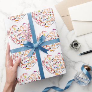 Manicurist Nail Technician Tool Heart Wrapping Paper