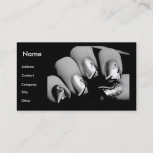 Manicurist Nails In Black & White Business Card