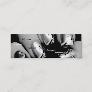 Manicurist Nails In Black & White I Mini Business Card
