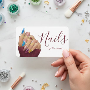 Manicurist Style Contemporary Nail Artist Business Card