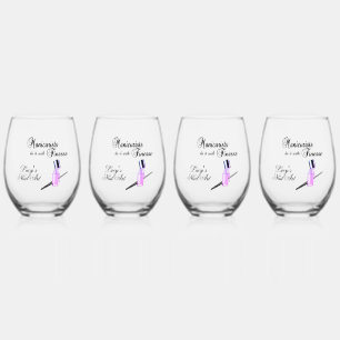 Manicurists Do It w/ Finesse Personal Promotion Stemless Wine Glass