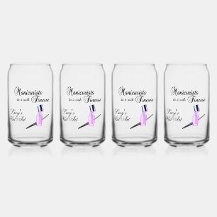 Manicurists Do It w/ Finesse Personal Promotional Can Glass