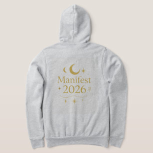 Manifest 2026 Hoodie with Gold Moon & Stars   Mini