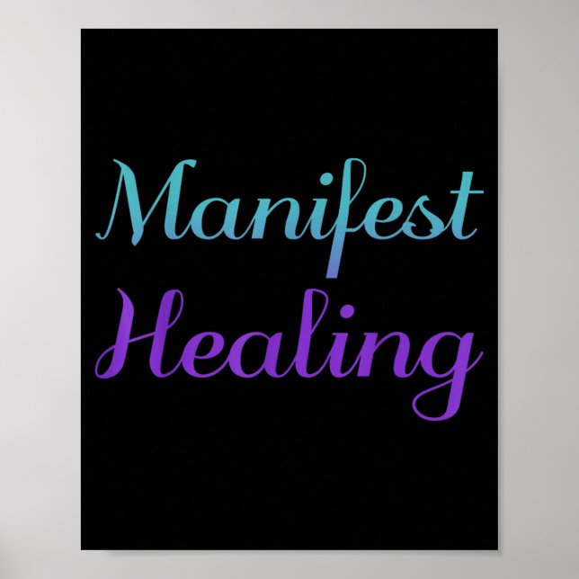 Manifest Healing Suicide Prevention Design Poster (Front)