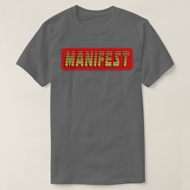 Manifest Vintage Retro Text T-Shirt (Design Front)